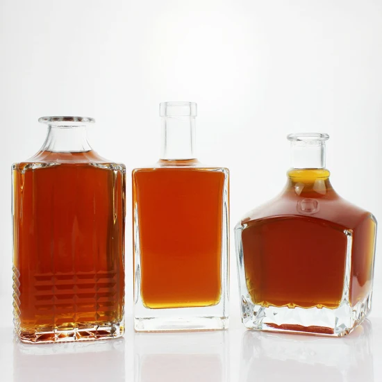 Lebensmittelqualität, 250 ml, 500 ml, 750 ml, 1 l, leere, quadratische, antikgrüne Dorica-Marasca-Glasflasche für Olivenöl