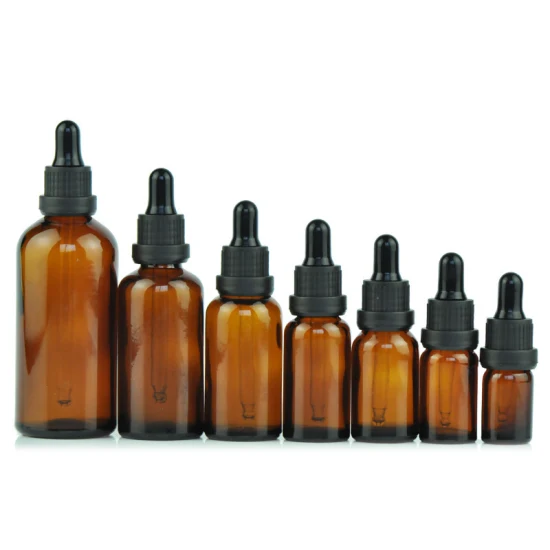 Kostenlose Muster-Mini-Glasflasche für ätherische Öle für Kosmetika mit Tropfverschluss